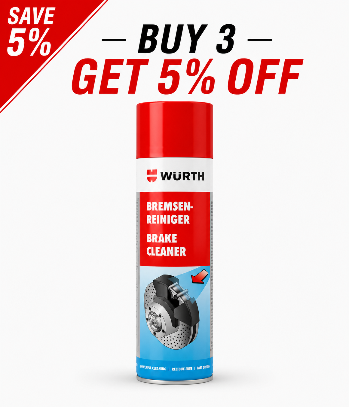 Wurth Brake Cleaner 500ml