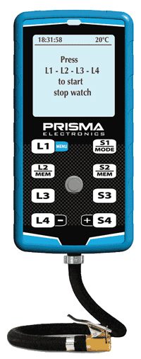 Prisma High Precision Tyre pressure gauge with built in Lap Timer Zip Kart International